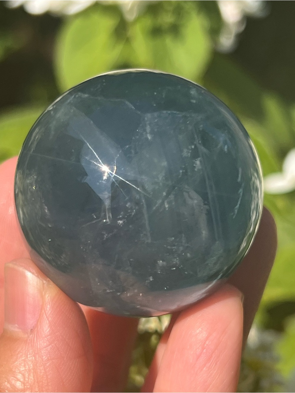 Blue (1) fluorite sphere | crystal